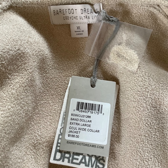 Barefoot Dreams Cozy Chic Ultra Lite Wide Collar Jacket Sand Dollar SZ XL - Picture 16 of 16